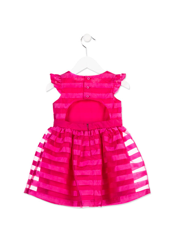 Vestido elegante niña fucsia marca Losan