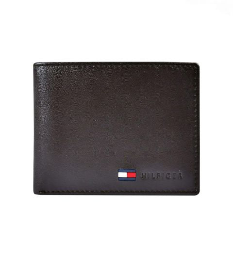 Billetera Tommy Hilfiger color cafe oscuro para hombre