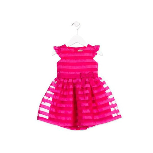 Vestido elegante niña fucsia marca Losan