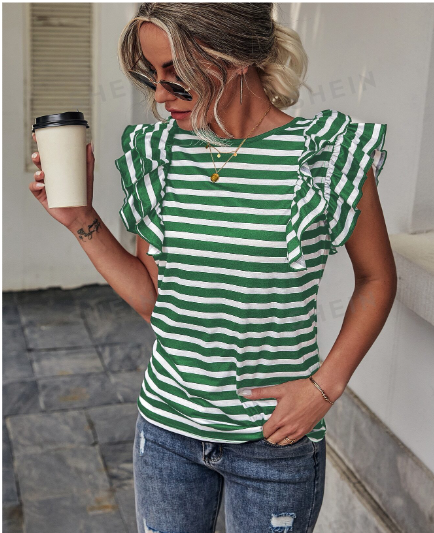 Blusa rayas mangas con boleros