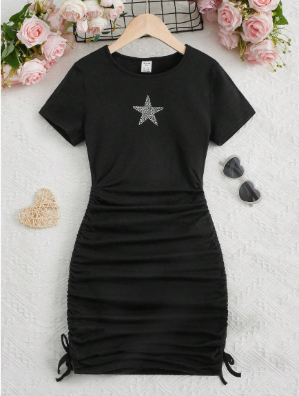 vestido negro teenegers 