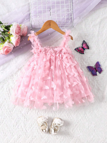 VESTIDO DE MALLA PARA BEBE NIÑA