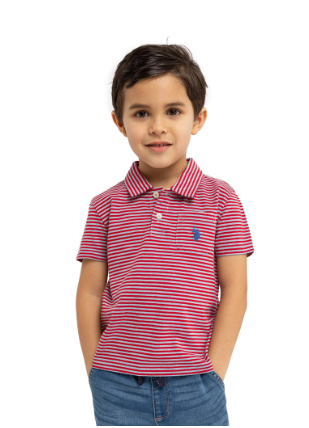 Camiseta de Rayas Tipo Polo para niños marca u.s polo ass