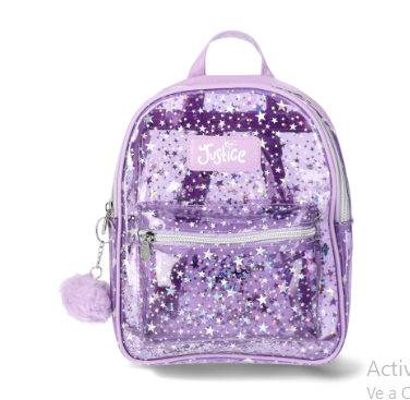 Mini Backpack iridicente Justice para jovencitas