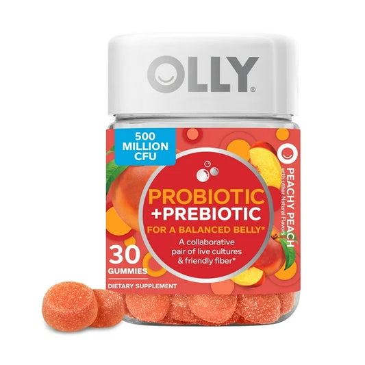 OLLY Probiótico + Gomita de fibra prebiótica, Suplemento digestivo + salud intestinal