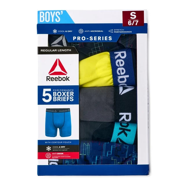 Paquete de Boxers para niño x 5 unidades marca Reebok