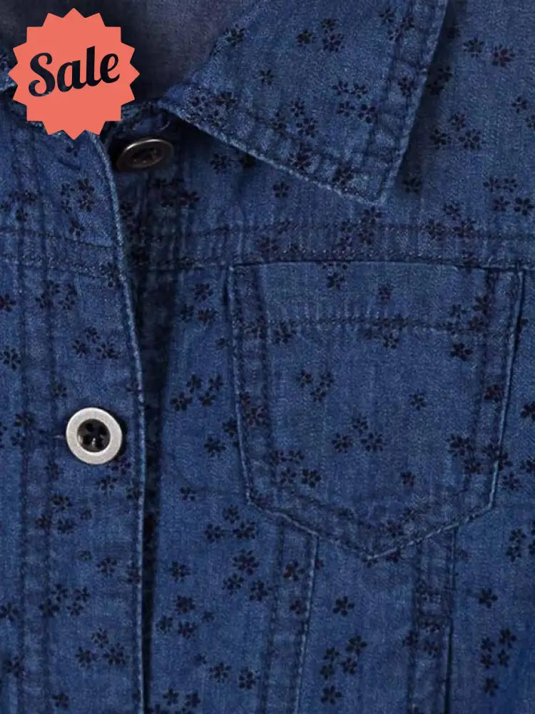 Camisa Manga Larga Estampada Para Niña Indigo