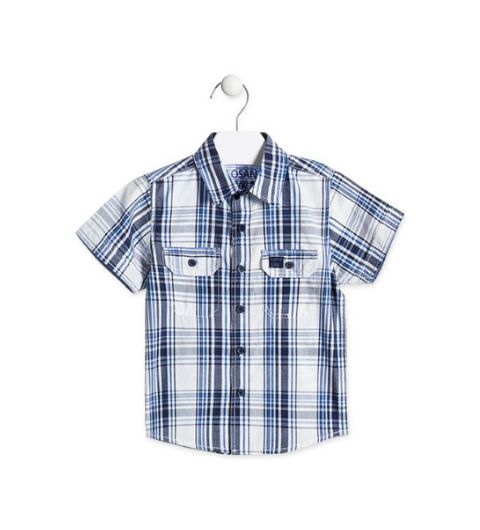 Camisa para niños estampado cuadros marca losan