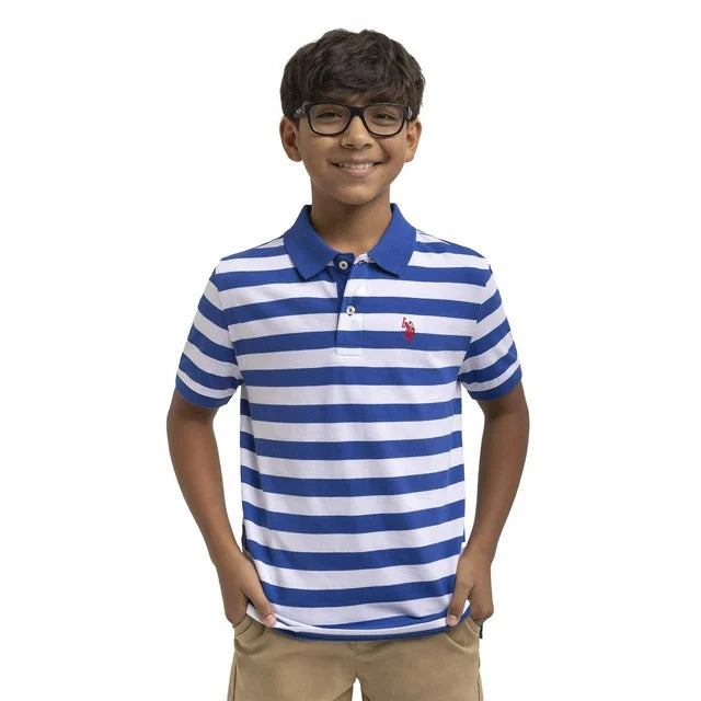 camiseta Tipo Polo Rayas para NIño Marca U.S Polo Assn