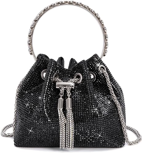 Bolso de mano brillante con diamantes de imitación para mujer