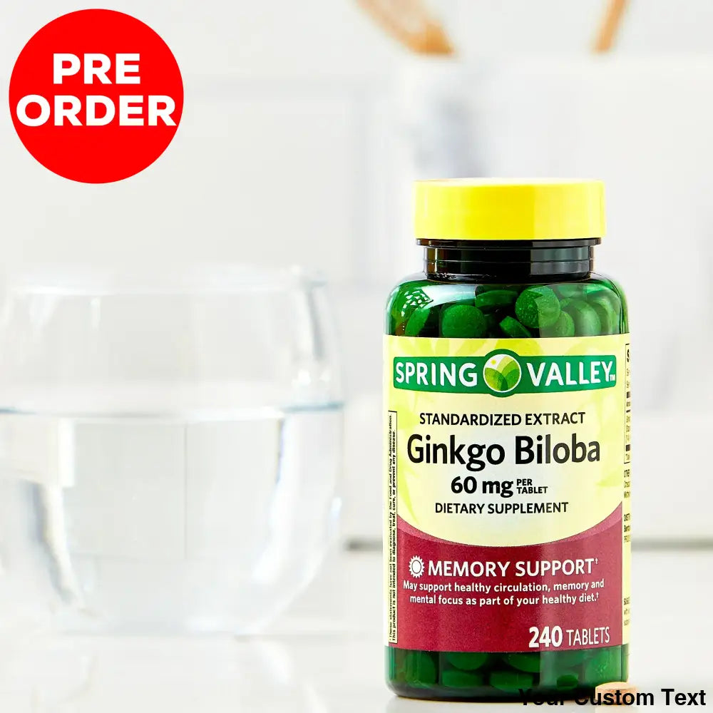 Ginkgo Biloba 60 Mg X 240 Tabletas Marca Spring Valley Suplementos Y Vitaminas