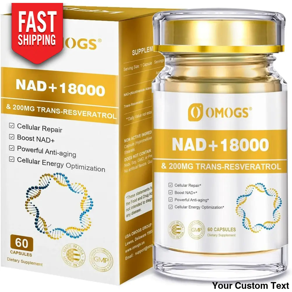 Nad + 300 Mg Trans-Resveratrol 200 Mg X 60 Capsulas Marca Omogs Suplementos Y Vitaminas