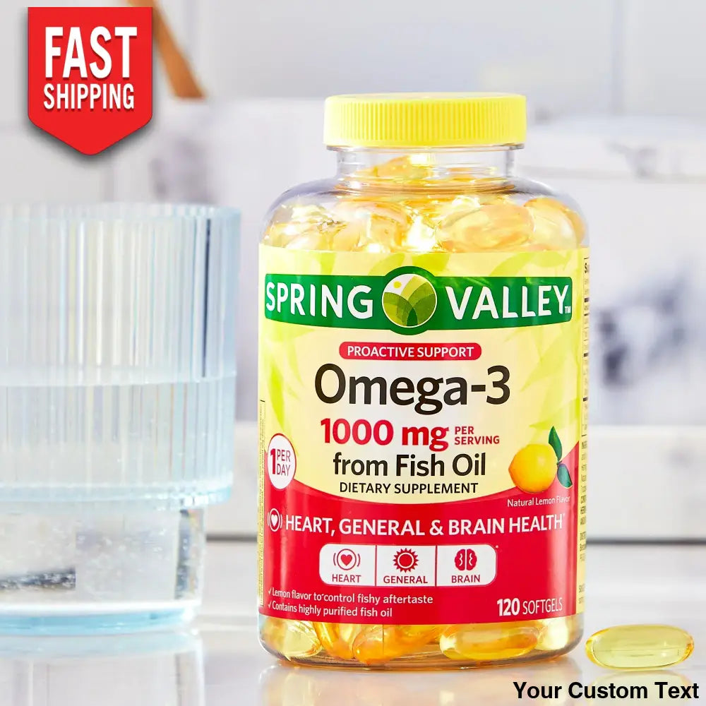 Omega 3 1000 Mg Marca Spring Valley 120 Pastillas Suplementos Y Vitaminas