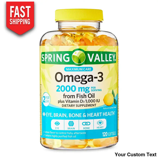 Omega 3 2000 Mg From Fish Oil Spring Valley Suplementos Y Vitaminas