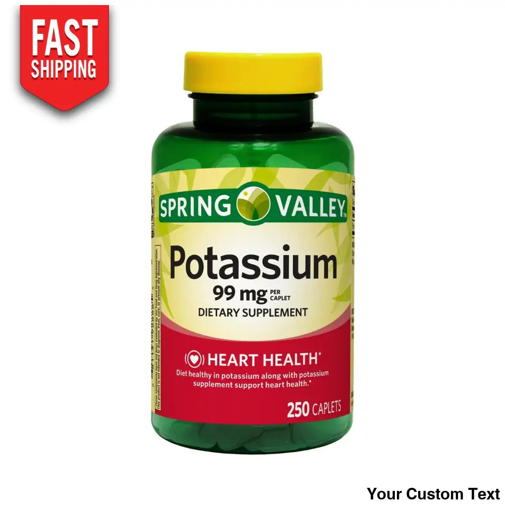 Potasio 99 Mg X 250 Tabletas Marca Spring Valley Suplementos Y Vitaminas