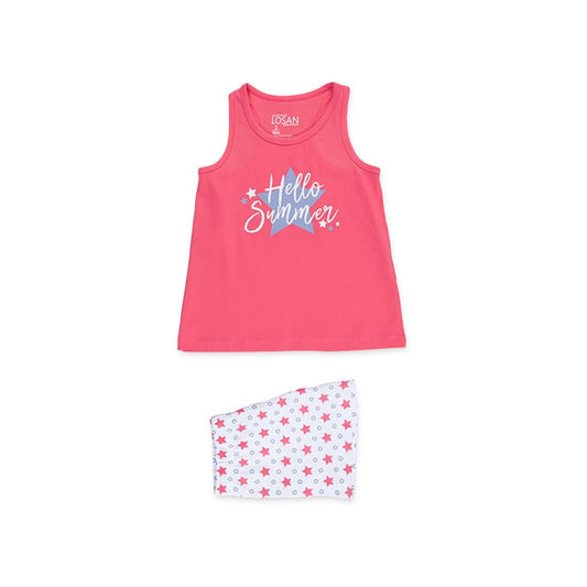 Pijama niña estampada de short marca Losan