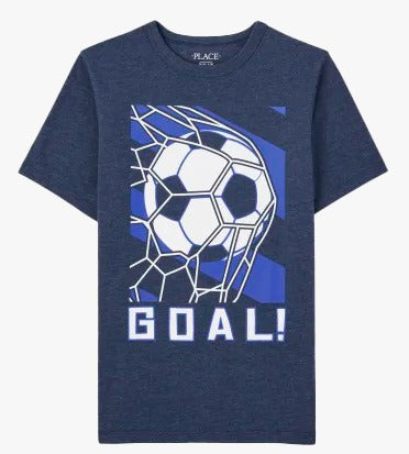 Camiseta manga corta estampado futbol para niños marca childrens place